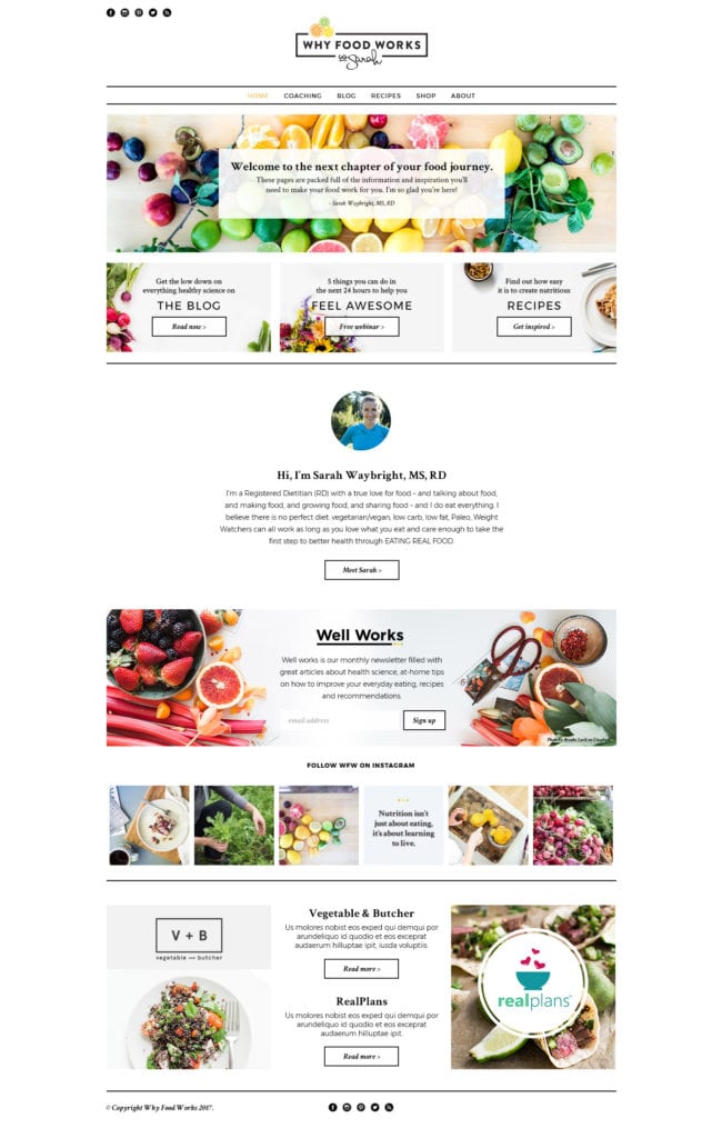 Why Food Work New Website Design