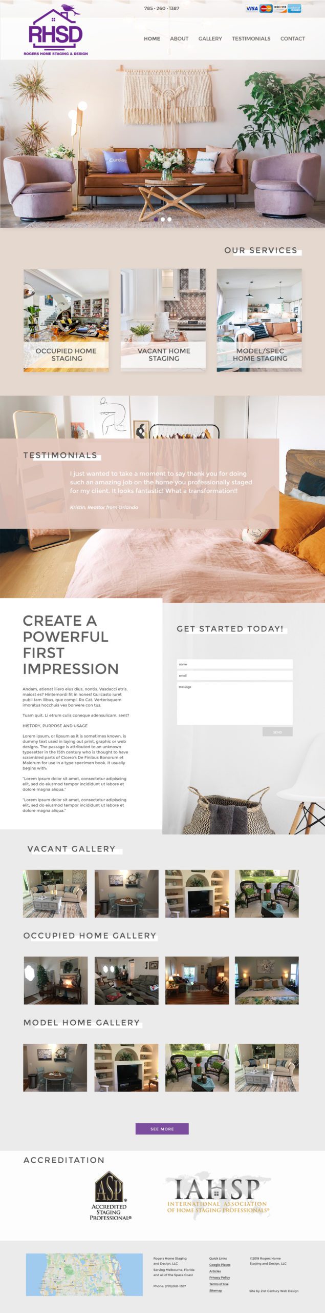 Interior Design Company Custom Website Design